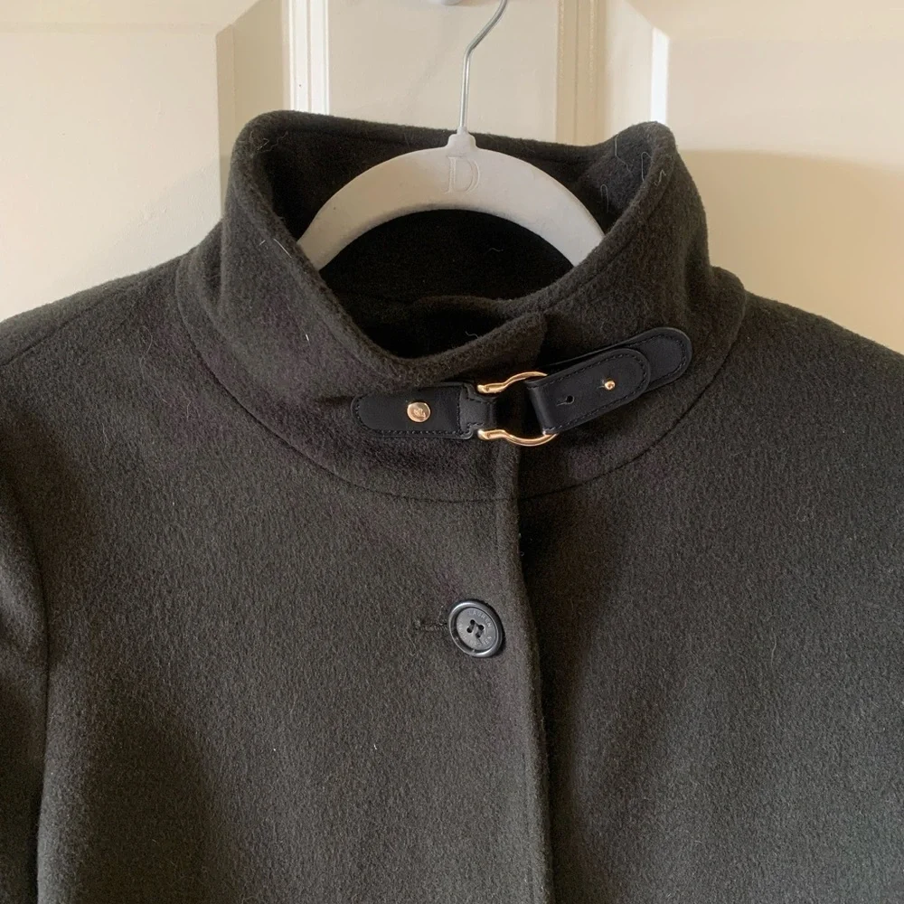 Ralph Lauren Buckle Collar Coat in Forest Green - Picture 4 of 7